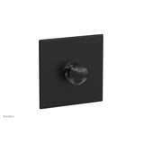 Phylrich - Shower Plate Trim, Marble Hdl - Matte Black