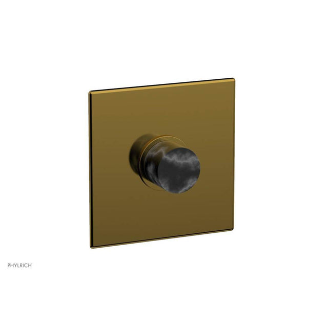 Phylrich - Shower Plate Trim, Marble Hdl - French Brass