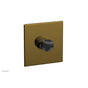 Phylrich - Shower Plate Trim, Marble Hdl - French Brass