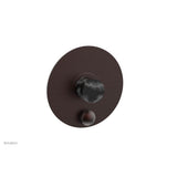 Phylrich - Rnd Pb Shower Plate W/ D Marble Handle - Weathered Copper