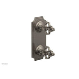 Phylrich - COURONNE 1/2'' Mini Thermostatic Valve with Volume Control or Diverter 4-305 - Pewter