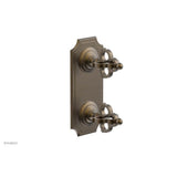 Phylrich - COURONNE 1/2'' Mini Thermostatic Valve with Volume Control or Diverter 4-305 - Old English Brass