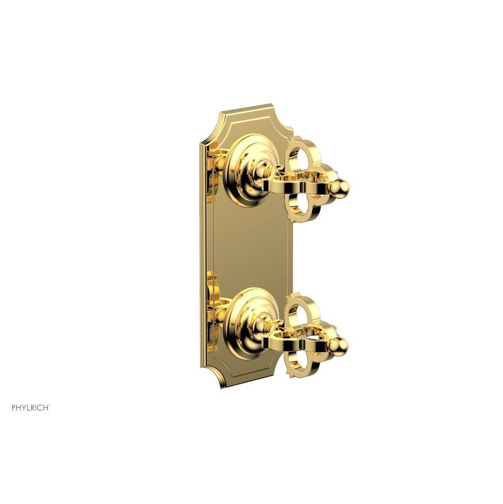 Phylrich - COURONNE 1/2'' Mini Thermostatic Valve with Volume Control or Diverter 4-305 - Satin Gold