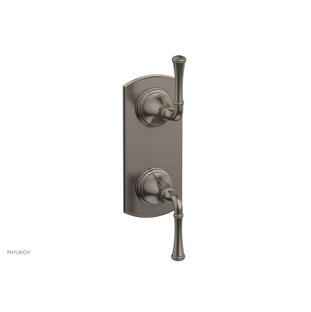 Phylrich - 3RING 1/2'' Mini Thermostatic Valve with Volume Control Diverter 4-313 - Burnished Nickel