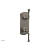 Phylrich - 3RING 1/2'' Mini Thermostatic Valve with Volume Control Diverter 4-313 - Burnished Nickel