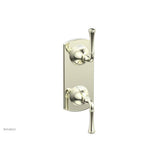 Phylrich - 3RING 1/2'' Mini Thermostatic Valve with Volume Control Diverter 4-313 - Polished Brass Uncoated