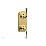 Phylrich - 3RING 1/2'' Mini Thermostatic Valve with Volume Control Diverter 4-313 - Satin Gold