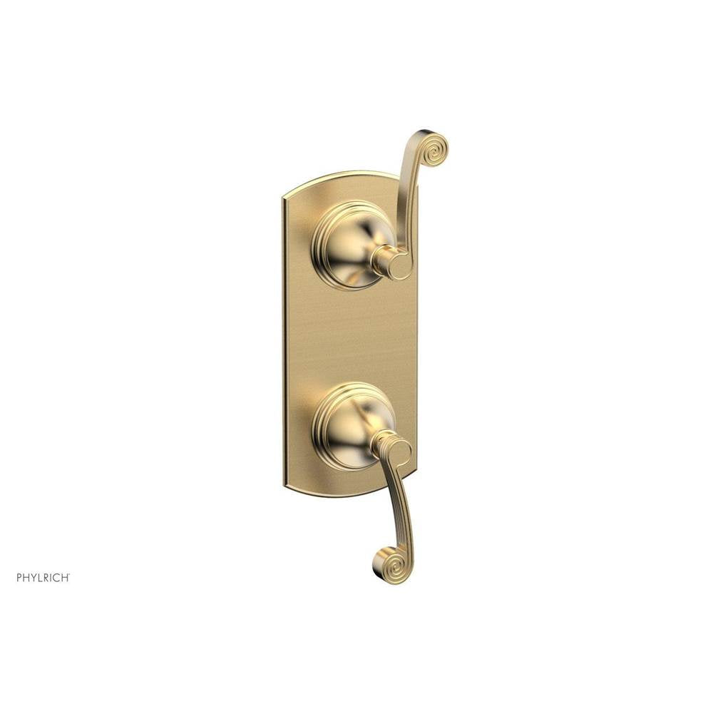 Phylrich - 1/2'' Mini Therm W Vol/Div - Satin Brass