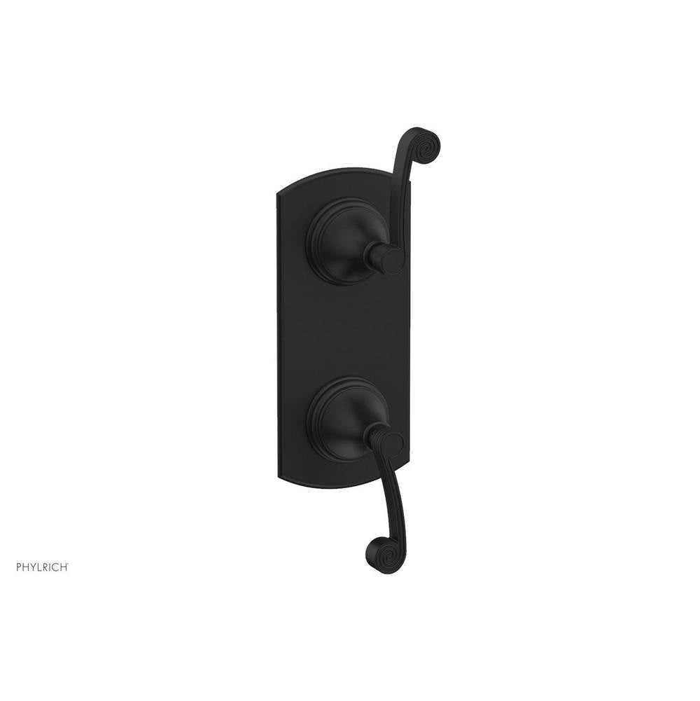 Phylrich - 1/2'' Mini Therm W Vol/Div - Matte Black
