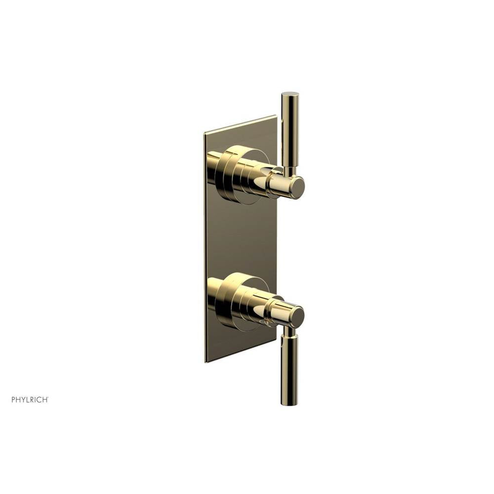 Phylrich - 1/2'' Mini Therm W Vol/Div - Polished Brass Uncoated