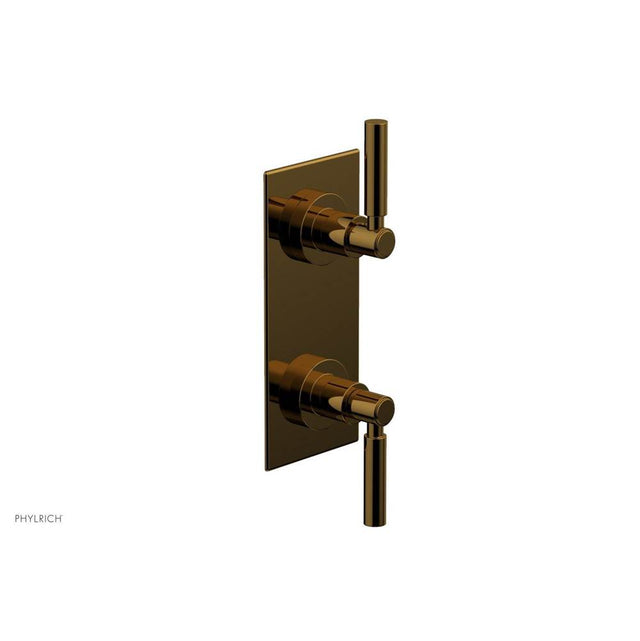 Phylrich - 1/2'' Mini Therm W Vol/Div - French Brass
