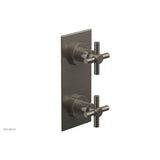 Phylrich - BASIC 1/2'' Thermostatic Valve with Volume Control or Diverter Cross Handles 4-350 - Pewter