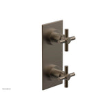 Phylrich - BASIC 1/2'' Thermostatic Valve with Volume Control or Diverter Cross Handles 4-350 - Old English Brass