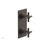 Phylrich - BASIC 1/2'' Thermostatic Valve with Volume Control or Diverter Cross Handles 4-350 - Oil Rubbed Bronze