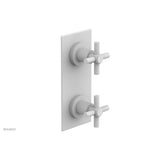 Phylrich - BASIC 1/2'' Thermostatic Valve with Volume Control or Diverter Cross Handles 4-350 - Satin White