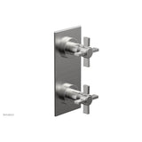 Phylrich - BASIC 1/2'' Thermostatic Valve with Volume Control or Diverter Blade Cross Handles 4-356 - Satin chrome