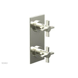 Phylrich - BASIC 1/2'' Thermostatic Valve with Volume Control or Diverter Blade Cross Handles 4-356 - Burnished Nickel