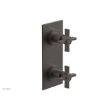Phylrich - BASIC 1/2'' Thermostatic Valve with Volume Control or Diverter Blade Cross Handles 4-356 - Oil Rubbed Bronze