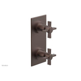 Phylrich - 1/2'' Mini Therm, Basic Blade Cross Hdls - Weathered Copper