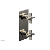 Phylrich - BASIC 1/2'' Thermostatic Valve with Volume Control or Diverter Blade Cross Handles 4-356 - Polished Nickel