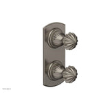 Phylrich - Georgian & Barcelona Volume Control/Diverter Trim - Round Handle 4-382 - Pewter