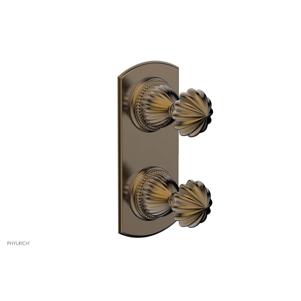 Phylrich - Georgian & Barcelona Volume Control/Diverter Trim - Round Handle 4-382 - Antique Brass