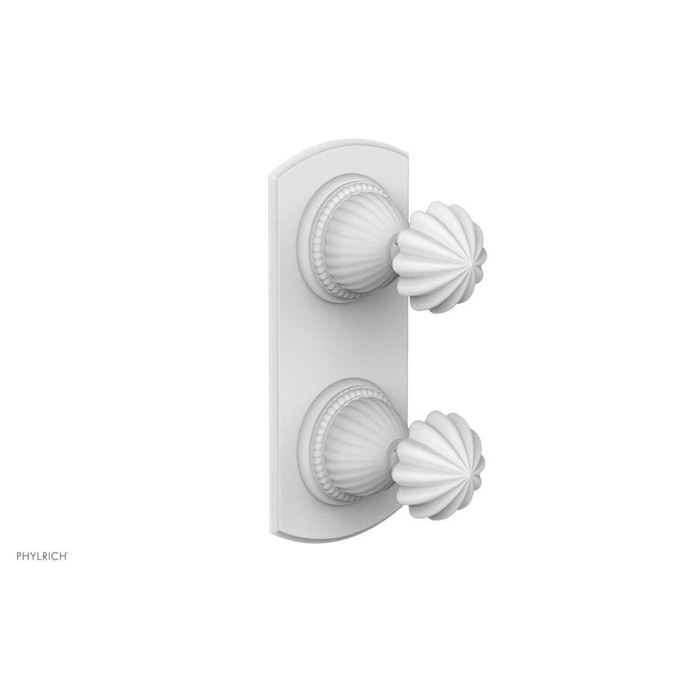 Phylrich - Georgian & Barcelona Volume Control/Diverter Trim - Round Handle 4-382 - Satin White