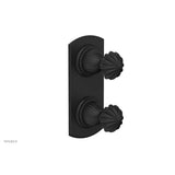Phylrich - Georgian & Barcelona Volume Control/Diverter Trim - Round Handle 4-382 - Matte Black