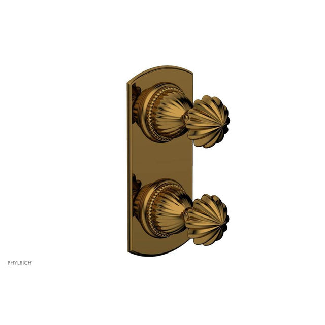 Phylrich - Georgian & Barcelona Volume Control/Diverter Trim - Round Handle 4-382 - French Brass