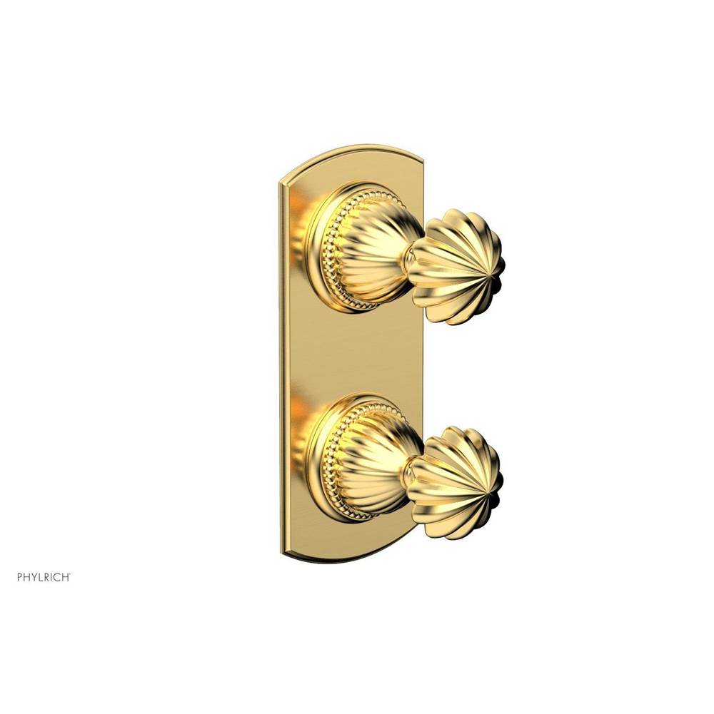 Phylrich - Georgian & Barcelona Volume Control/Diverter Trim - Round Handle 4-382 - Satin Gold