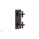 Phylrich - 1/2'' Mini Therm 2 Hdl  Le Verre & La Crosse   Cross Hdls - Weathered Copper