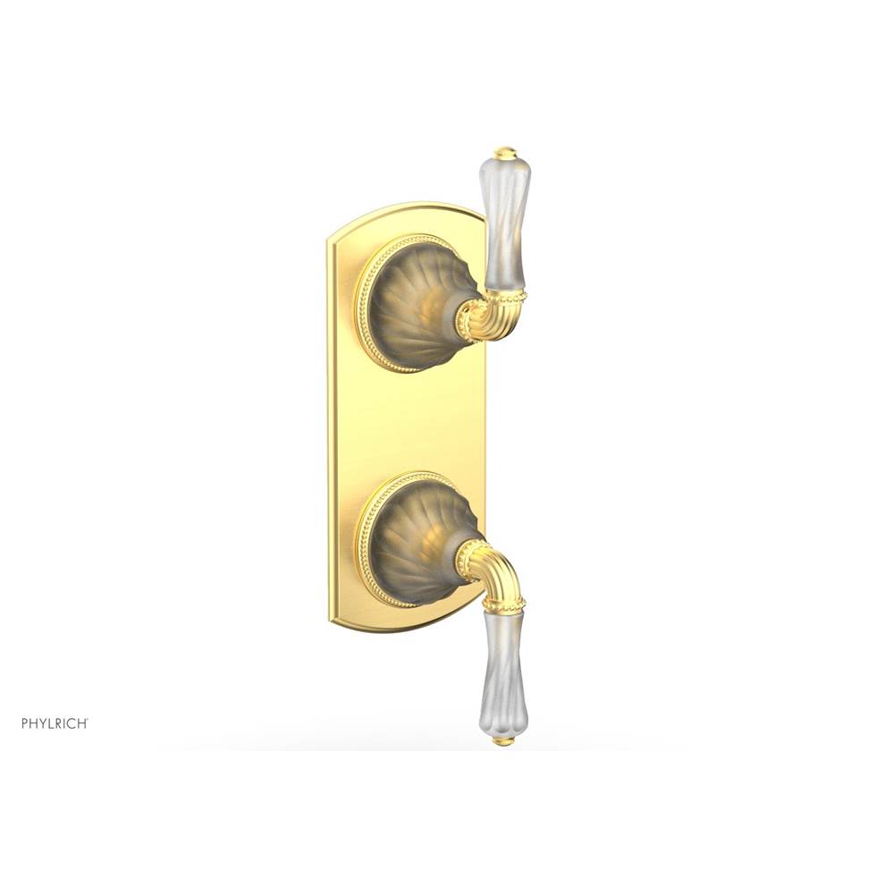 Phylrich - 1/2'' Mini Therm 2 Hdl  Midabella Frstd Lvr - Burnished Gold