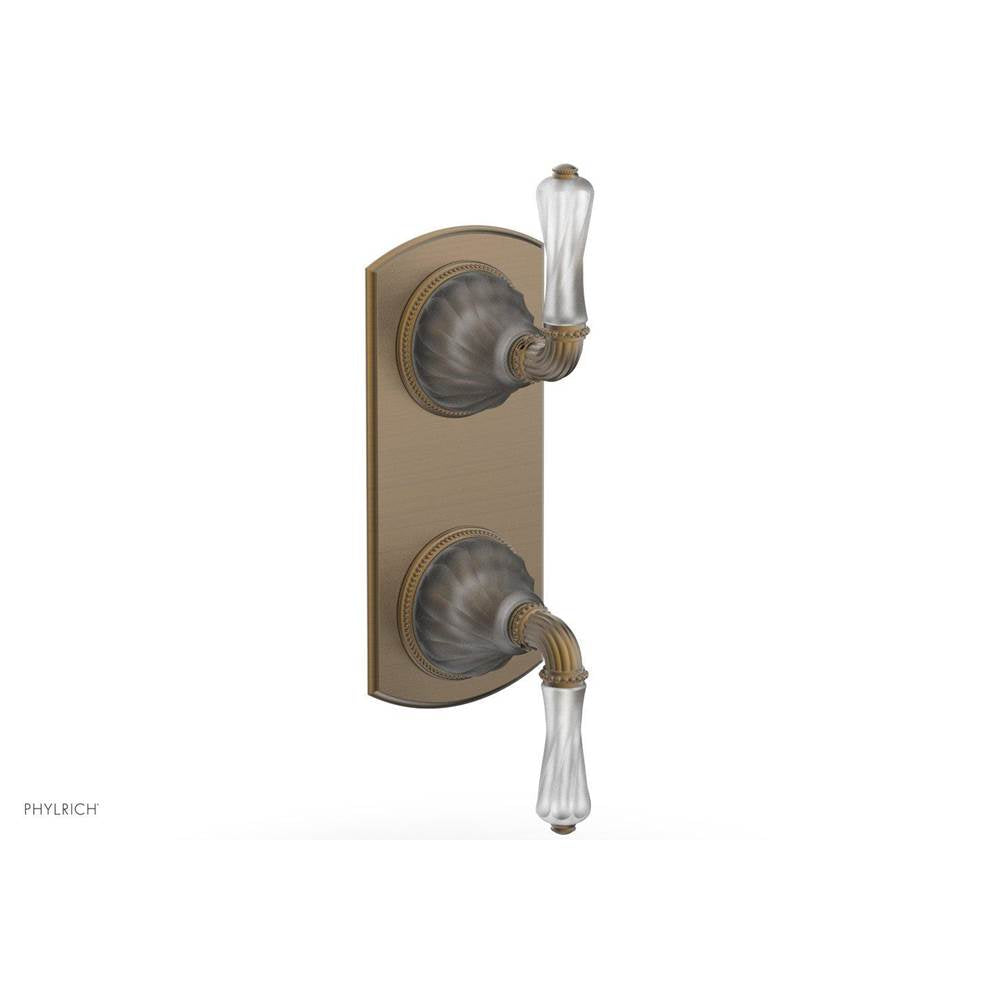 Phylrich - MIRABELLA 1/2'' Thermostatic Valve with Volume Control or Diverter 4-406 - Old English Brass