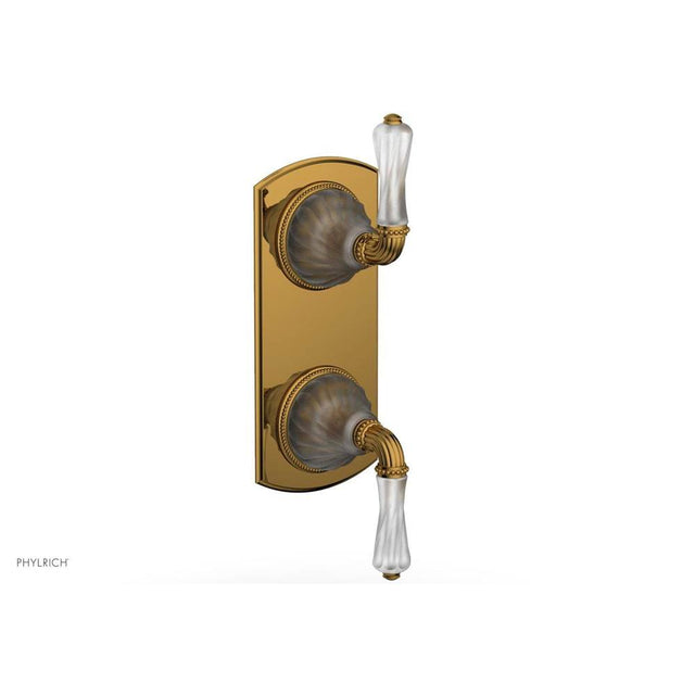 Phylrich - MIRABELLA 1/2'' Thermostatic Valve with Volume Control or Diverter 4-406 - French Brass