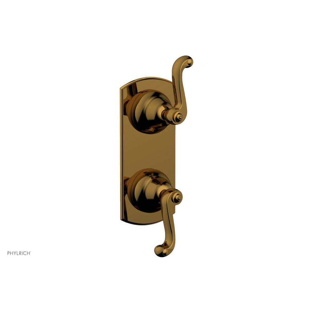 Phylrich - REVERE & SAVANNAH 1/2'' Thermostatic Valve with Volume Control or Diverter 4-426 - Satin Gold
