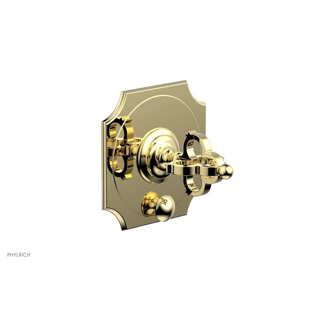 Phylrich - COURONNE Pressure Balance Shower Plate with Diverter and Handle Trim Set 4-473 - Polished Brass