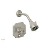 Phylrich - MARVELLE Pressure Balance Shower and Diverter Set (Less Spout), Cross Handle 4-477 - Burnished Nickel