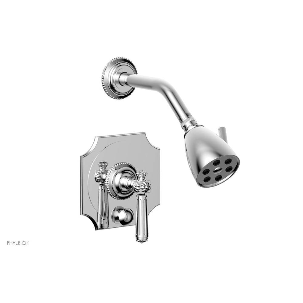 Phylrich - MARVELLE Pressure Balance Shower and Diverter Set (Less Spout), Lever Handle 4-478 - Satin Brass