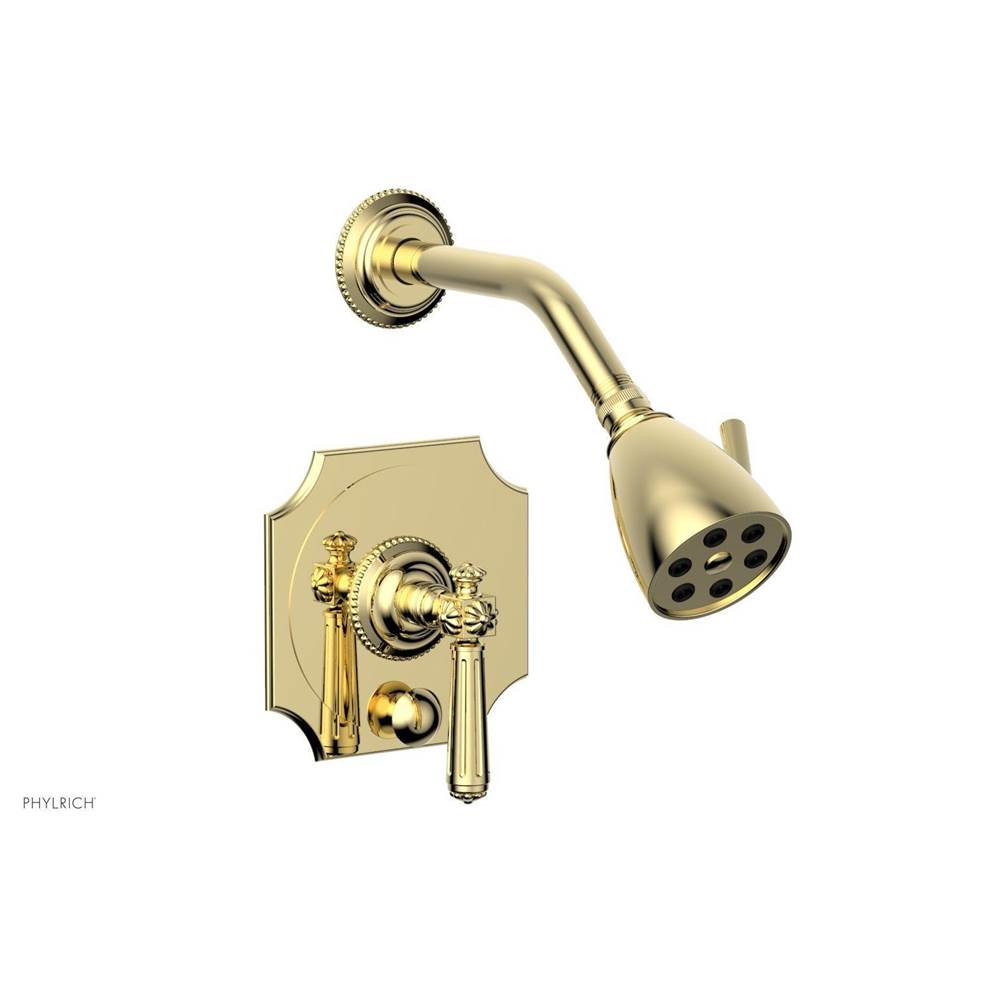 Phylrich - MARVELLE Pressure Balance Shower and Diverter Set (Less Spout), Lever Handle 4-478 - French Brass