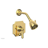 Phylrich - MARVELLE Pressure Balance Shower and Diverter Set (Less Spout), Lever Handle 4-478 - Satin Gold
