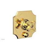 Phylrich - MARVELLE Pressure Balance Shower Plate with Diverter and Handle Trim Set 4-479 - Satin Gold