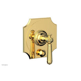 Phylrich - MARVELLE Pressure Balance Shower Plate with Diverter and Handle Trim Set 4-480 - Polished Gold