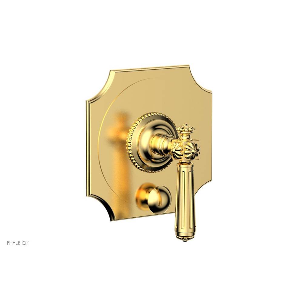 Phylrich - MARVELLE Pressure Balance Shower Plate with Diverter and Handle Trim Set 4-480 - Satin Gold
