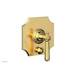 Phylrich - MARVELLE Pressure Balance Shower Plate with Diverter and Handle Trim Set 4-480 - Satin Gold