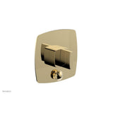 Phylrich - Pb  Radi  Shwr Plate W/Div, Blade Handle - Polished Brass Uncoated