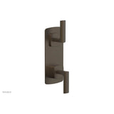 Phylrich - RADI 1/2'' Thermostatic Valve with Volume Control or Diverter, Lever Handles 4-520 - Old English Brass