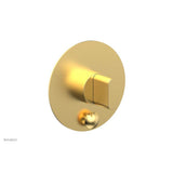 Phylrich - Pb  Rond  Shwr Plate W/Div, Blade Handle - Burnished Gold