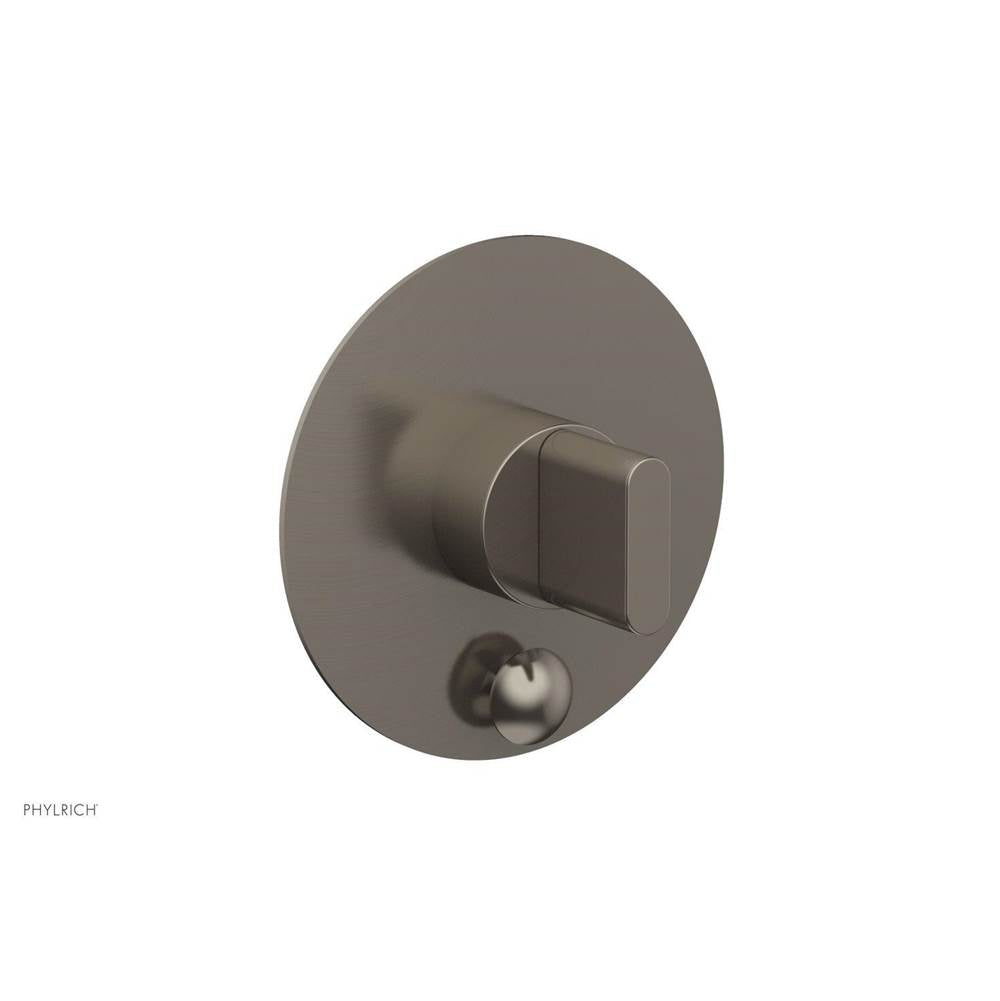 Phylrich - Pb  Rond  Shwr Plate W/Div, Blade Handle - Pewter