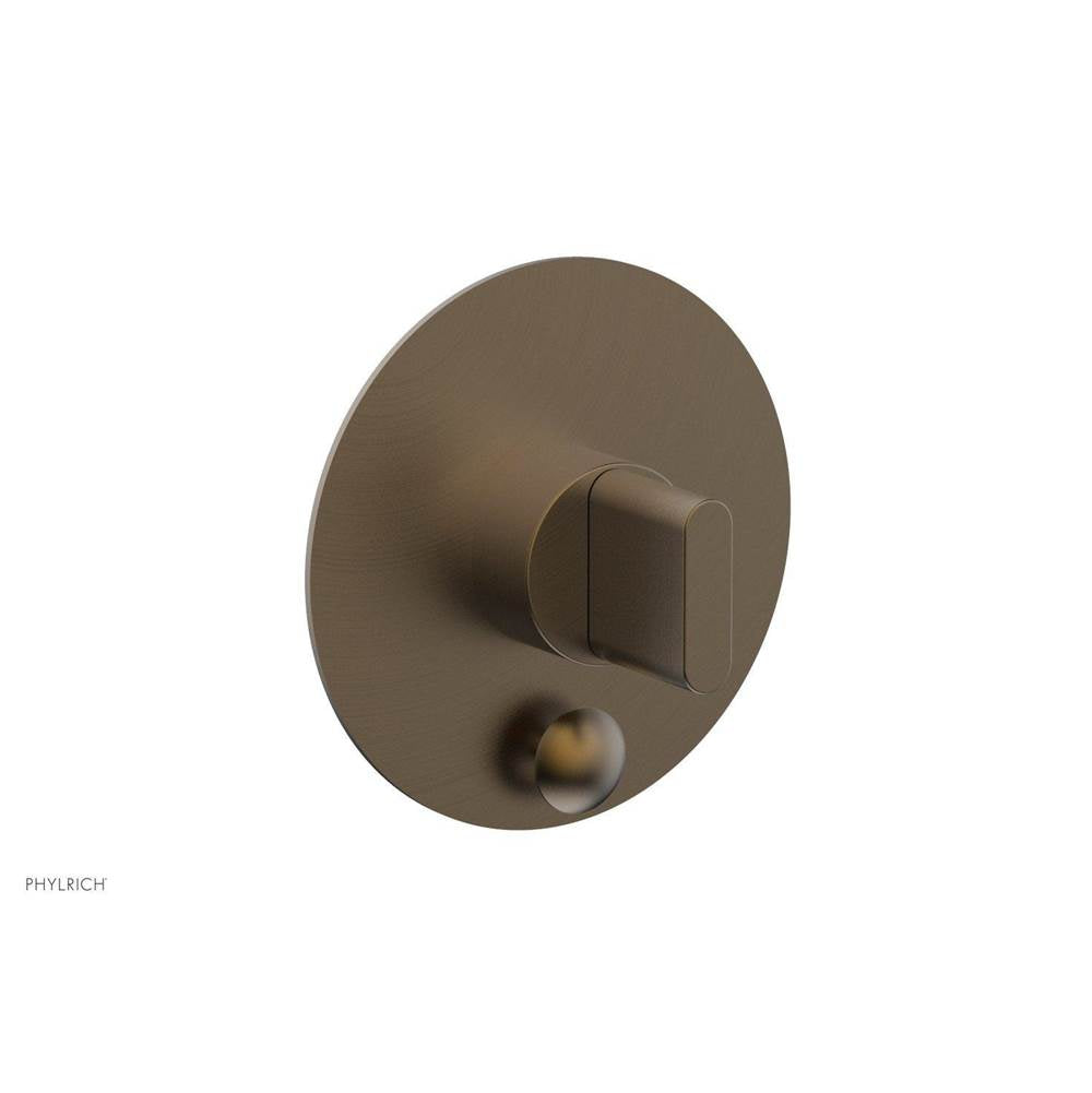 Phylrich - ROND Pressure Balance Shower Plate with Diverter and Handle Trim Set 4-553 - Old English Brass