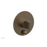 Phylrich - ROND Pressure Balance Shower Plate with Diverter and Handle Trim Set 4-553 - Old English Brass